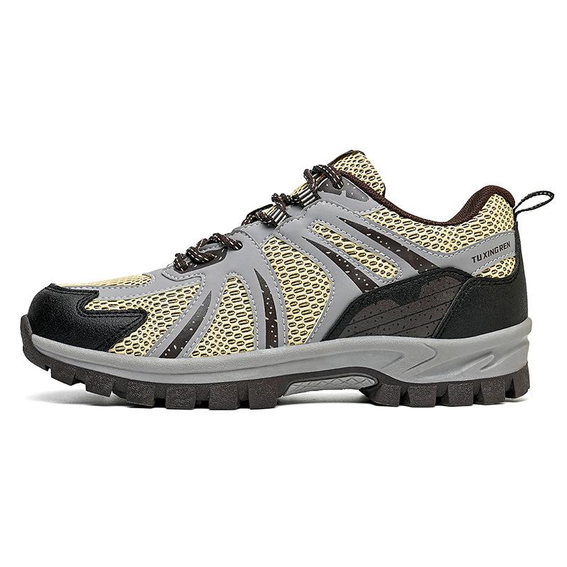 Men'S Hiking Shoes Anti-Puncture Breathable Sports Outdoor Hiking Shoes Lightweight Casual Off-Road Hiking Shoes