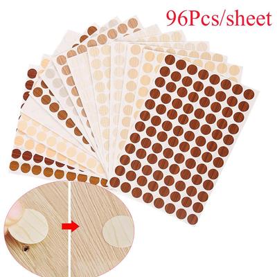 96Pcs/sheet Self Adhesive Exterior Furniture Hardware Screws Decor Nuts Covers Decorative Films Protective Cap