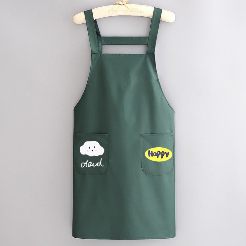 Waterproof Household Printed Oilresistant Kitchen Apron Work Easy Storages