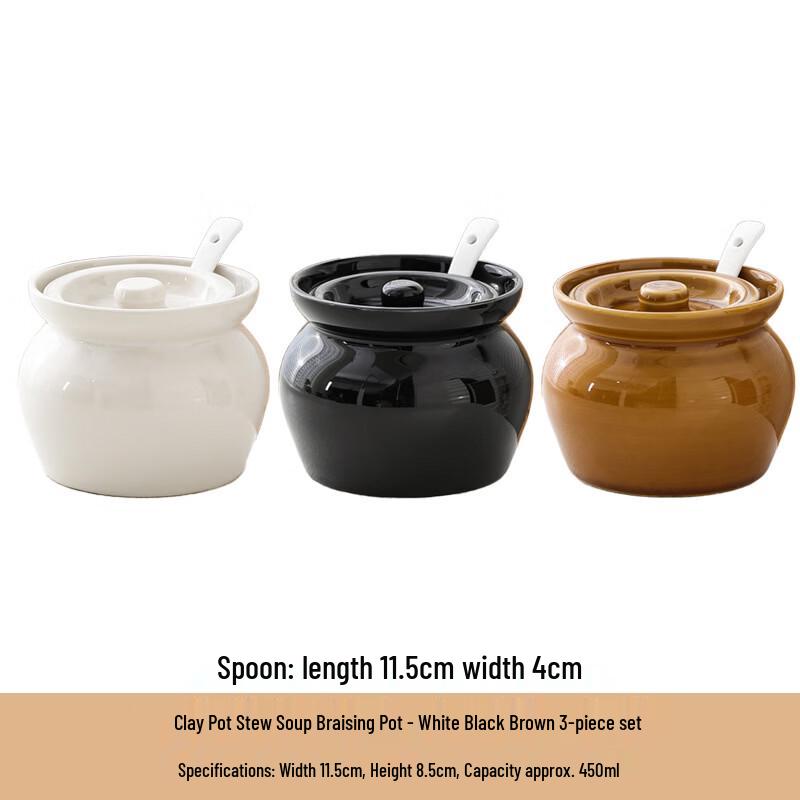 Ceramic Double-Boiler Stew Pot Set