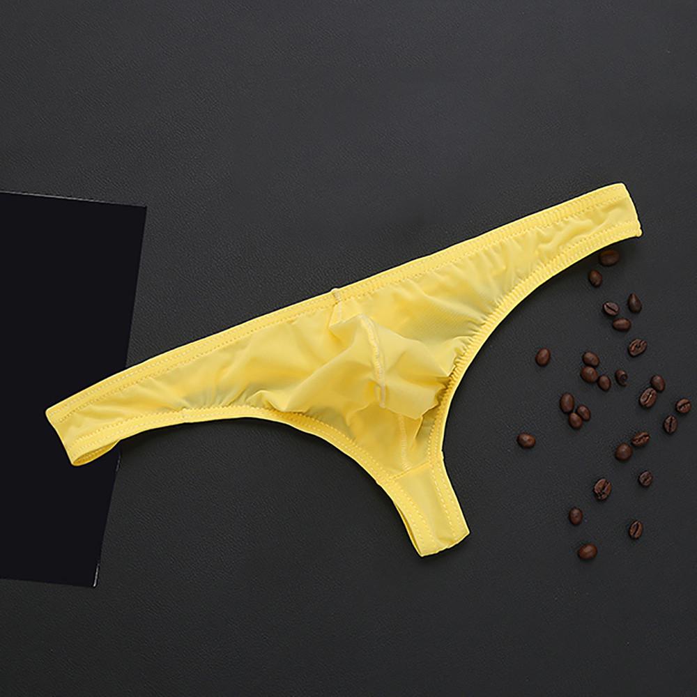 Herrenunterwäsche-Höschen, sexy Tanga-Shorts, erhöhte Unterwäsche, Eisseide, T-Unterwäsche