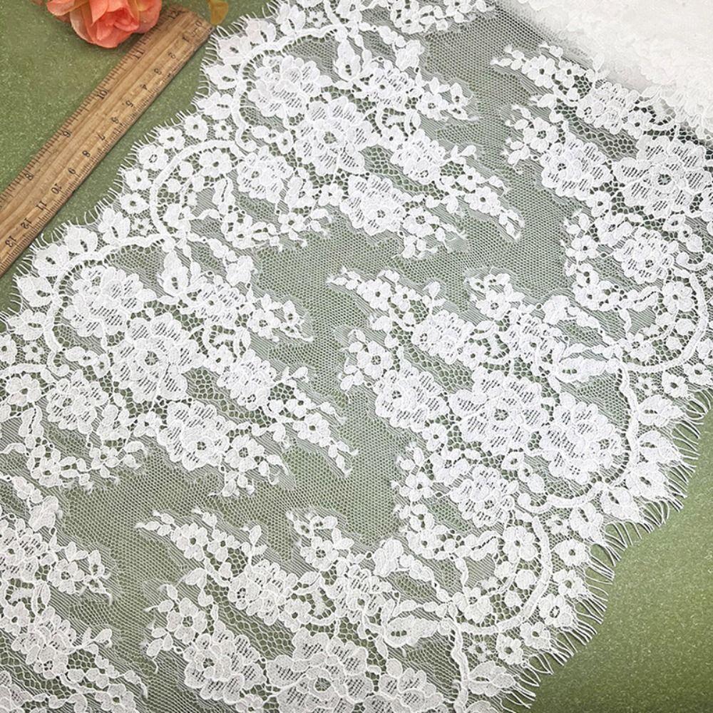 3M/Lot Eyelash Lace Trim  Skirt HemSleeves Neckline Lace Clothing Veil Decoration Material Fabric