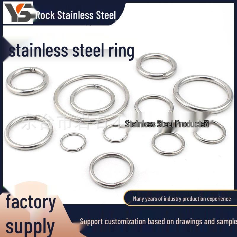 Solid Round Ring: 304 & 201 Stainless Steel Decorative O-ring, 25mm Stainless Steel Solid Round Ring