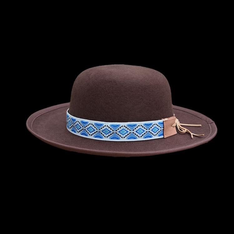 Pure Wool Hat, Round Top Felt Hat, Solid Color Sheep Hat Felt Hat