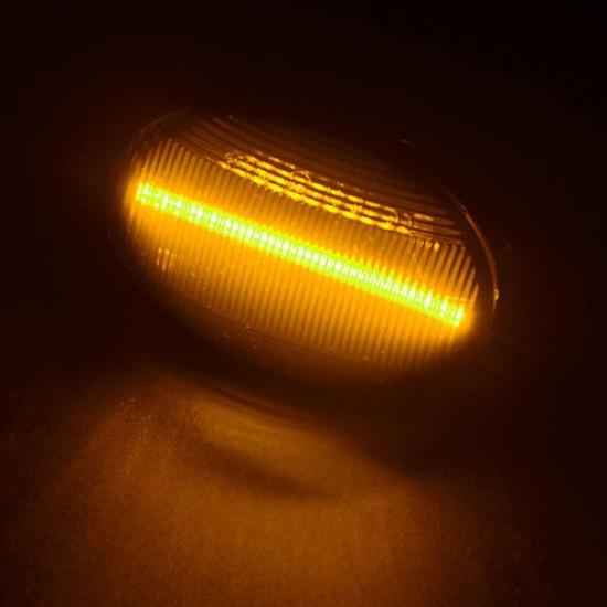 2X LED Side Marker Light Flowing Turn Signal For Mini Cooper R55 R56 R57 R58 R59