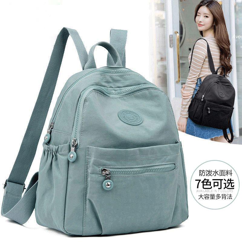 2025 new backpack women's backpack versatile mommy nylon outdoor travel light commuter small backpack