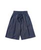 CARGOBROS Double-Pleat Linen Bermuda Shorts (Blue)