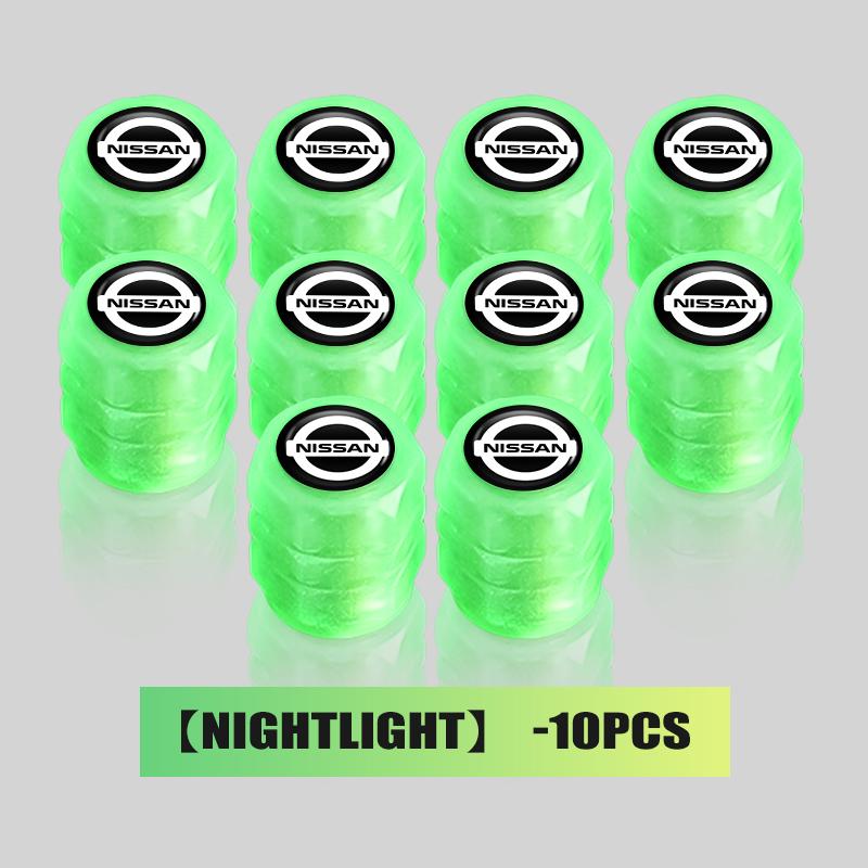 For Nissan AHA14PCS Car Luminous Tire Valve Cap Wheel Nozzle Night Glowing Caps For Nissan Patrol Y62 Y61 Versa Altima X-trail Sunny Qashqai