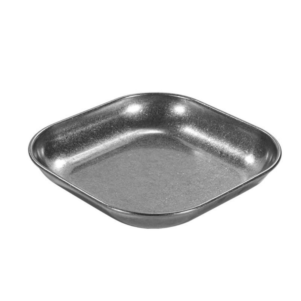 

13/15/18 cm Stainless Steel Tray Round Shape Rust-Resistant Snack Tray Fall-resistant Multi-functional Dessert Plate Picnic 13cm-5.12in срібний