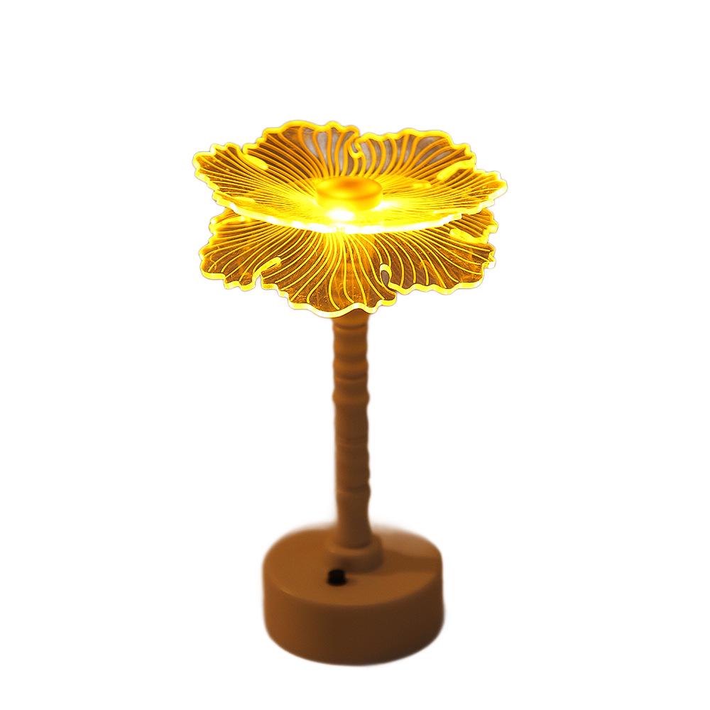 Creative Floral LED Acrylic Desk Lamp - Luxurious Decorative Night Light