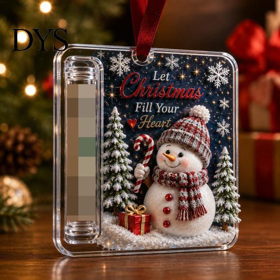 Decorative Holiday Money Gift Holder Christmas Cash Ornament, Acrylic for Cash, Funny Festive Box Xmas Tree Hanging Decoration Tree, Party Supplies