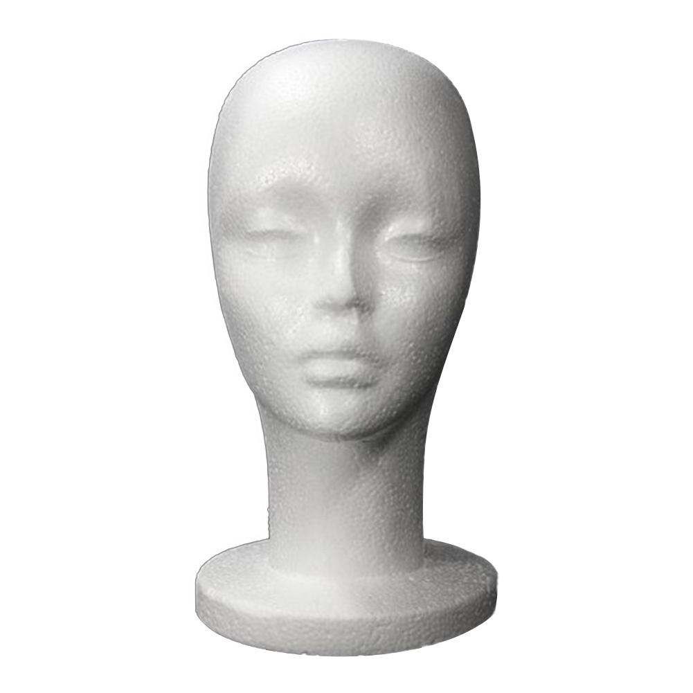 Yousheng Fashion Female White Foam Mannequin Hat Cap Wig Women Head Display Holder Model