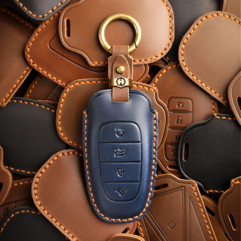 Car Key Case Suitable For Modern Car Key Case Staria/Sonata Sonata Leather Protective Case Buckle