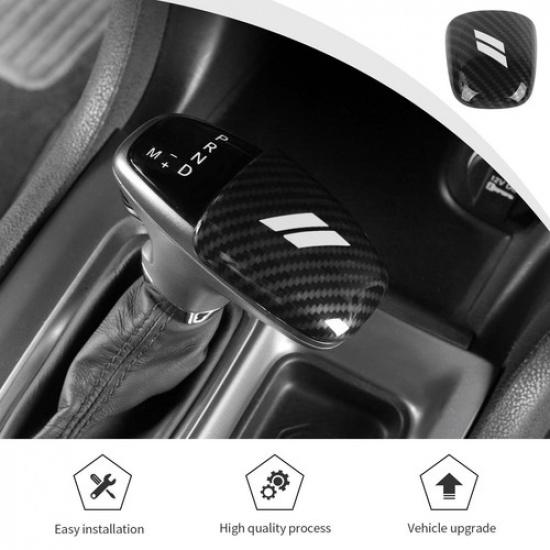 Gear Shifter Control Knob Cover Trim for Dodge Challenger Charger 15+Carbon&Gray
