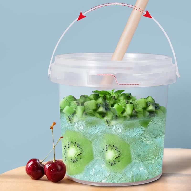 Găleată goală din plastic fără BPA de 150ML-1500ML cu capac Borcane PP etanșe Recipient transparent pentru depozitarea alimentelor vrac