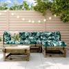 Vidaxl 5-Cz. Garden Furniture Set, Impregnated Pine Wood