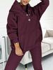 2024 Trendy Women's Sportswear: Hooded Sweatshirt, Ribbed Slim Vest, and Pants Set.