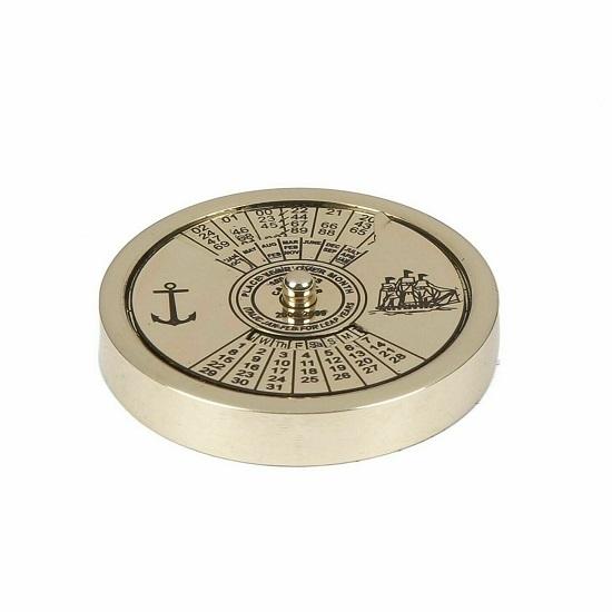 Calendar de 100 de ani, greutate hârtie pentru calendar din alamă, cadou de aniversare, cadou de Ziua Îndrăgostiților, cadou de birou, cadou pentru el, cadou de zi de naștere