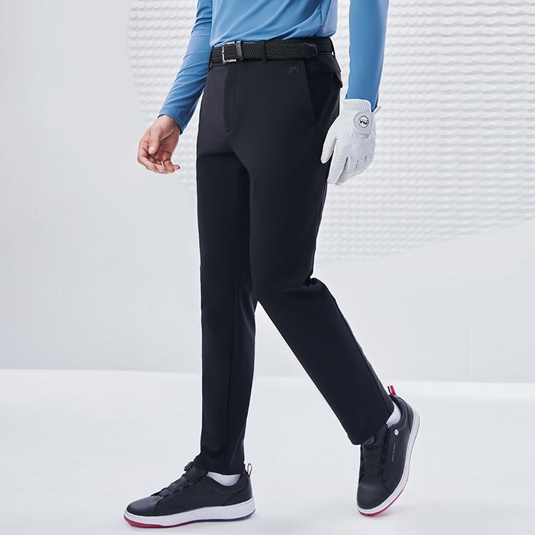 Fila Athletics Solid Basic Straight Leg Sports Pants Men Bottoms Deep-Black A11M245601FBK