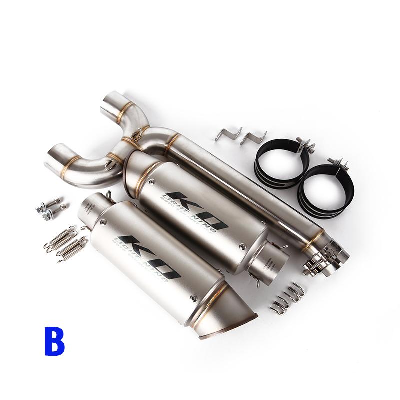 For Yamaha FZ6 FZ6N FZ6S Exhaust System Middle Link Pipe Escape Connecting Tube Slip On 51mm Muffler Tips Modified Motorcycle