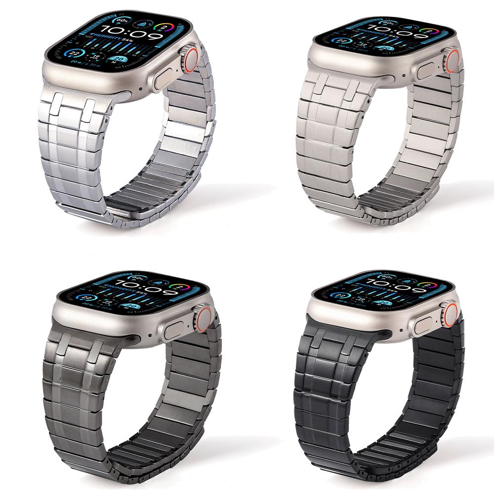 Magnetic Stainless Steel Strap for Apple Watch Ultra 2/1 49mm 10 9 8 7 45mm 46mm Luxury Men Band For IWatch Series 6 5 4 Se 44mm