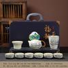Fuzhu Ru Kiln Brewing Teapot Xishi Pot Tea Set Kung Fu Complete Set Ceramic Gift Box Company Gifts
