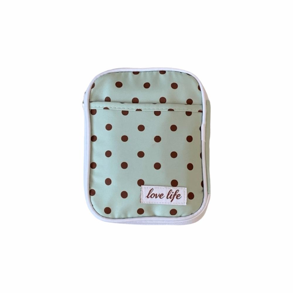 Polka Dot Print Pencil Case Ultra-thin Stationery Bag Durable Pen Bag  Students