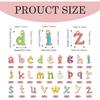 Craftdady 52 Pc Enamel Letter A-Z Charms: Colorful Initial Alphabet Pendants for DIY Jewelry Making