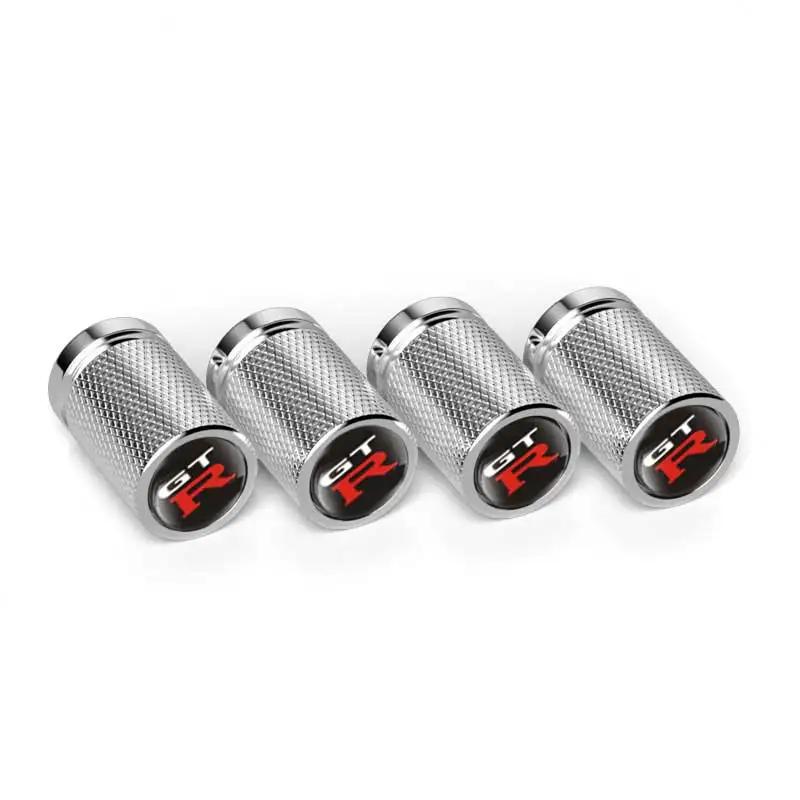 ABP3 4Pcs Car for Nissan Wheel Tire Valve Caps Stem Protection Covers Micra Qashqai GTR Nismo 350Z Kicks Maxima X-Trail NV200 Versa