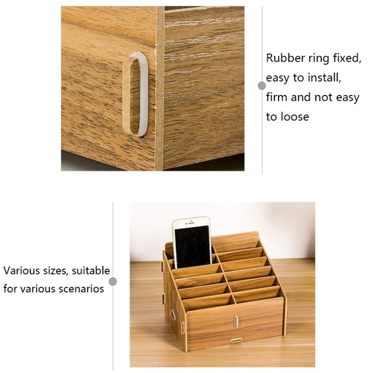 D-86 Office Conference Classroom Mobile Phone Storage Box, Style: 24 Grids (Walnut)