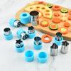 Set de Découpoirs à Biscuits en Acier Inoxydable DYS pour Fruits, Légumes et Pâtisseries, Presse à Biscuits Gâteaux avec Poignée de Protection Sécurisée, Outil de Cuisine Pâtisserie DIY