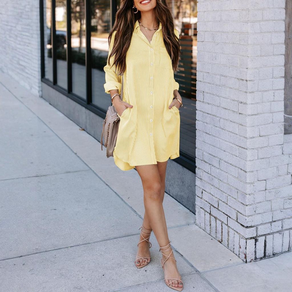 Women's Casual And Fashionable Striped Dress