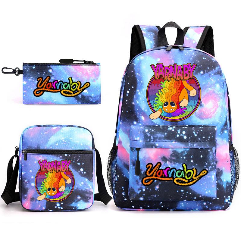 Poppy's Game Time Starry Sky Elementary School Bag Nightmare Animal Large Capacity Backpack Three-piece Set