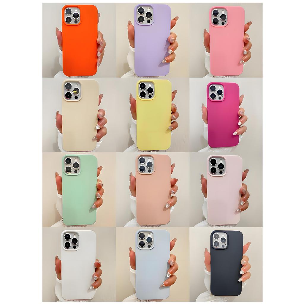 Silicone Phone Case for iPhone 16 15 14 13 12 11 Pro Max XR XS XS Max 7 7Plus Full Protective Cover