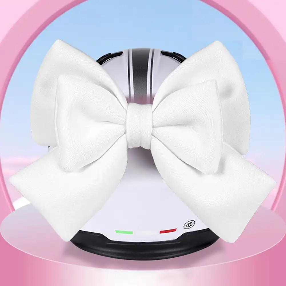 Cute Motorcycle Helmet Bow Decoration Electric Bike Helmet Body Bowknot Suction Cup Parts Decoration Accessories For Girl Women