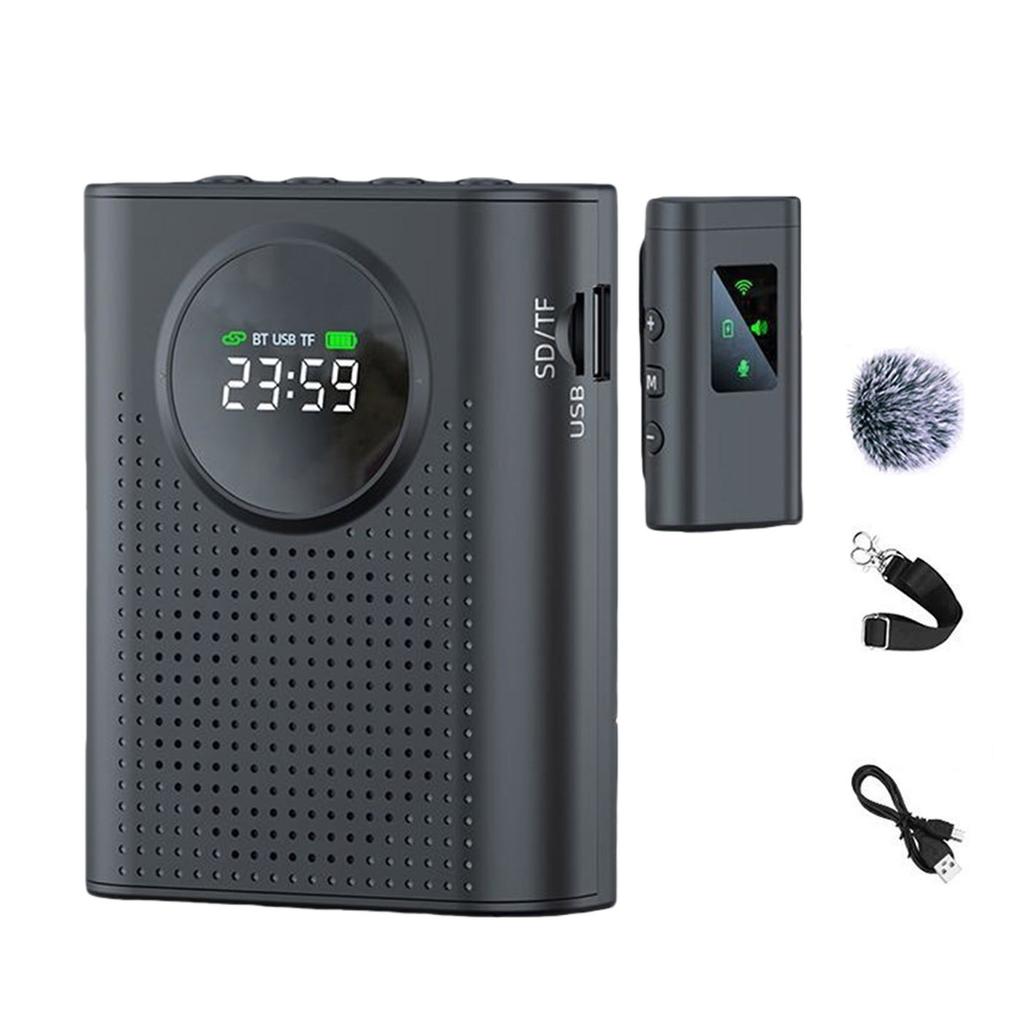 DC5V1A Travel Sound Amplification Device Wireless Mic Voice Amplifier For Teaching Guiding Public Event
