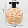 Retro Led Bamboo Woven Ceiling Lamp Corridor Aisle Living Room Ceiling Light E27 Woven Lamps Decorative Fixtures