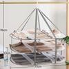 3-Tier Foldable Clothes Drying Rack No Fence Laundry Hanging Dryer Net for Sweaters Underwear Clothes