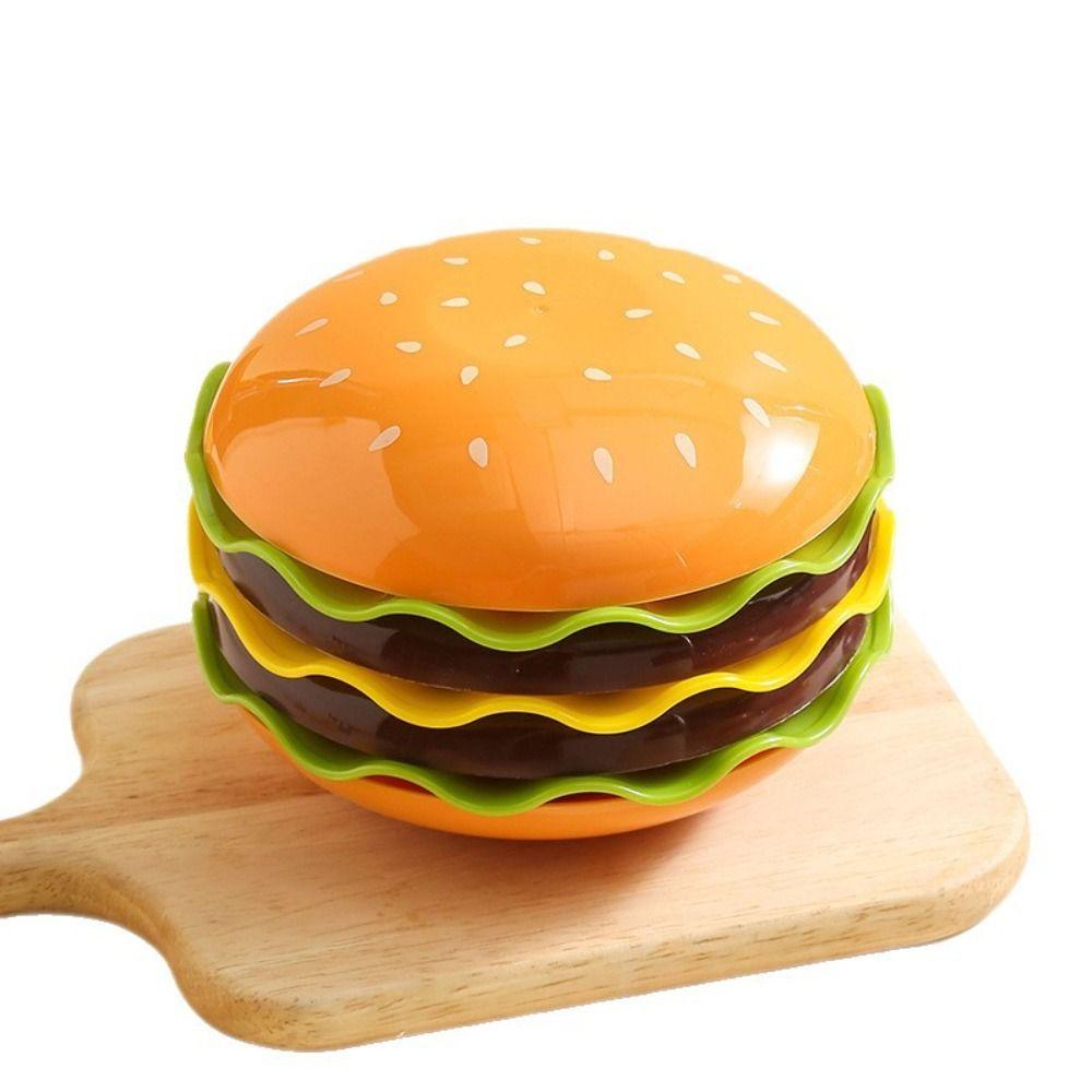 Creative Cartoon Burger Seasoning Dish Set 7/5-Layer Candy Dessert Plate Spit Bone Dish  Kitchen