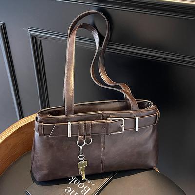Borsa a spalla singola sottobraccio in stile retrò, una borsa tote di nicchia, casual, versatile e alla moda