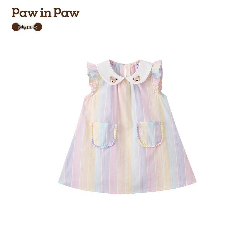 

PawinPaw Baby Girl s Cartoon Bear Sleeveless A-Line Dress 100