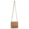 Gucci GG Marmont Beige Grained Leather Mini Flap Chain Crossbody Bag With Gold Hardware For Women Luxury Daily Use
