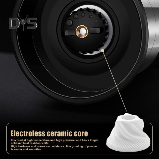 Stainless Steel Salt Grinder Adjustable Coarseness Easy To Clean Double Head 2 In 1 Grinder for Seasoning