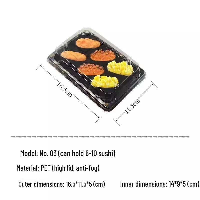 Miaojiayi Disposable Rectangular Sushi Takeout Box