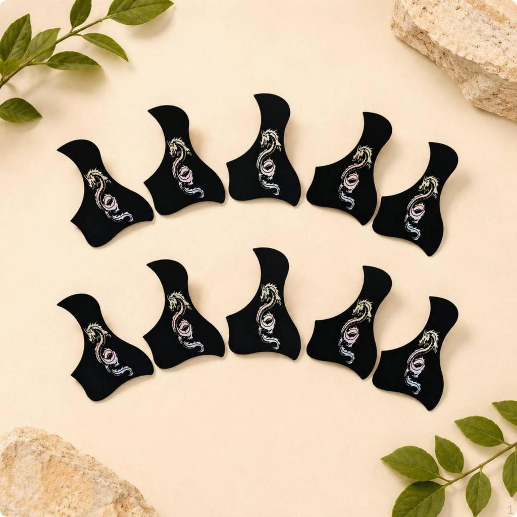 10 Pieces Sound Hole Pickguard Self Guitar Cover Shielded Grape