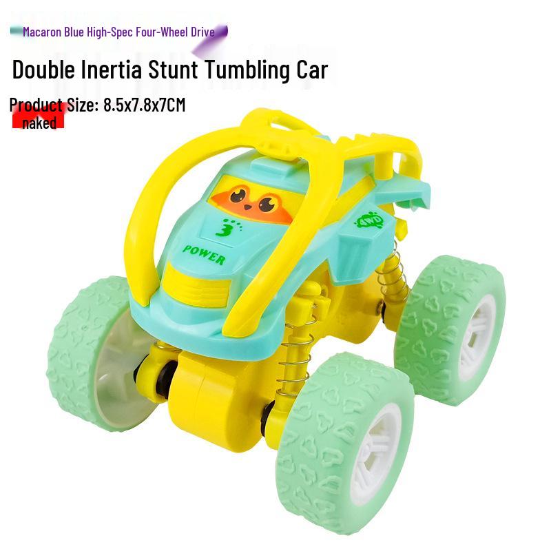 Children's Toy: Inertia-Powered 4WD Stunt Off-Road Vehicle