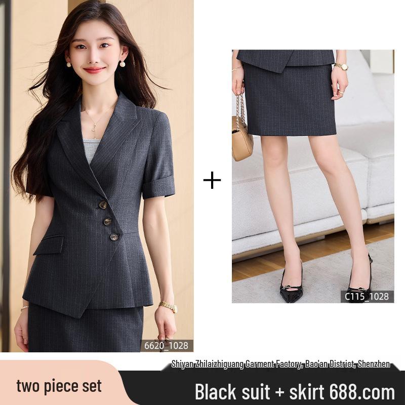 Elegant Women s Professional Suit Set - Spring/Autumn Formal Wear for Hotel Managers 3XL