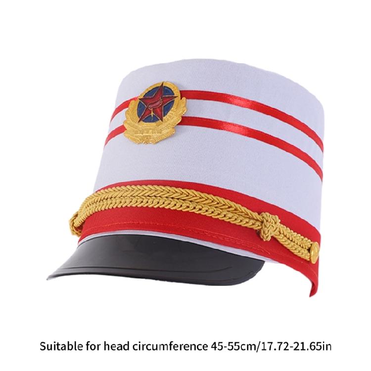 European Style Marches Band Hat Performances Party Show Drum Majors Hat for Kid