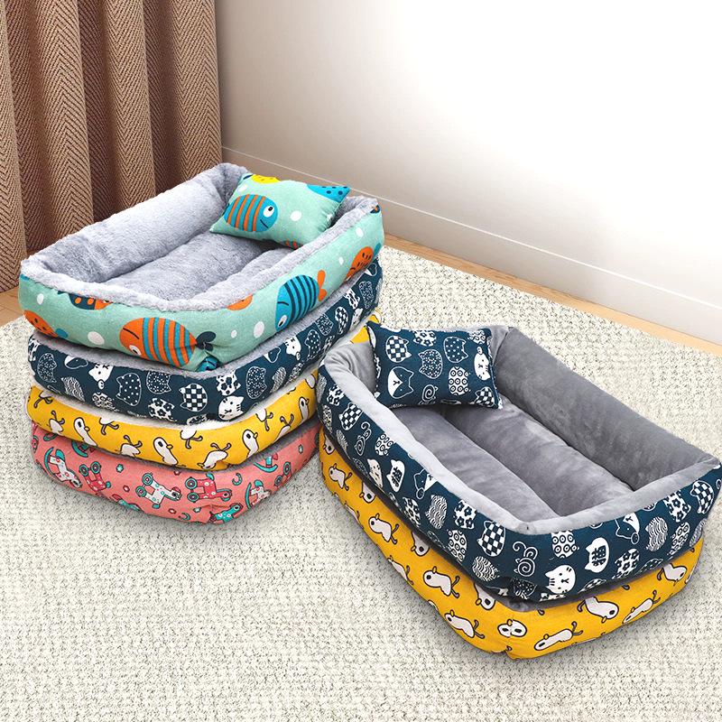 Four Seasons Universal Thickened Pet Bed for Cats & Dogs - Small, Medium, Large