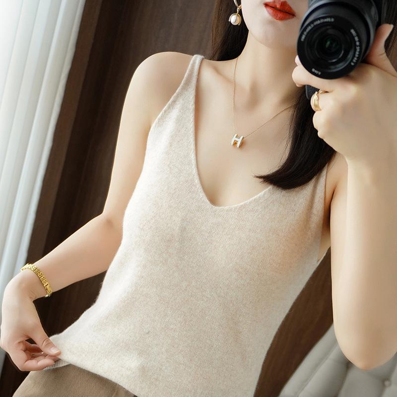 VEZFAA Chemisiers et chemises décontractés pour femmes, mode été printemps, couleur unie, imprimé, sans manches, col en v